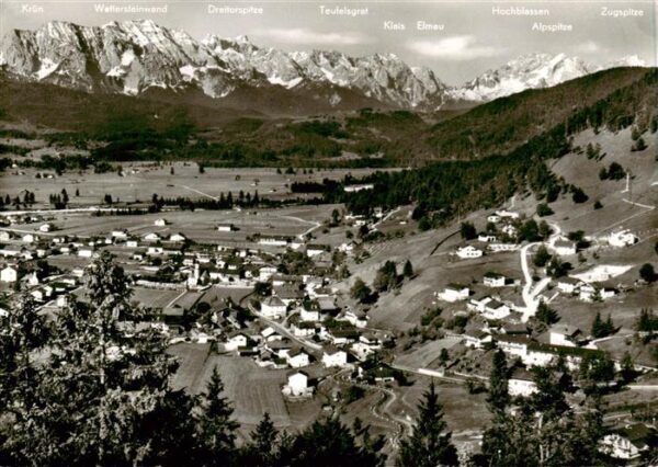 Wallgau mit Wetterstein und Zugspitze