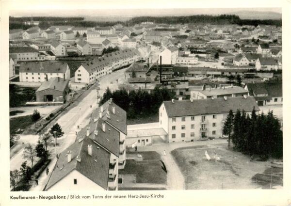 Neugablonz Kaufbeuren Blick vom Turm der neuen Herz Jesu Kirche