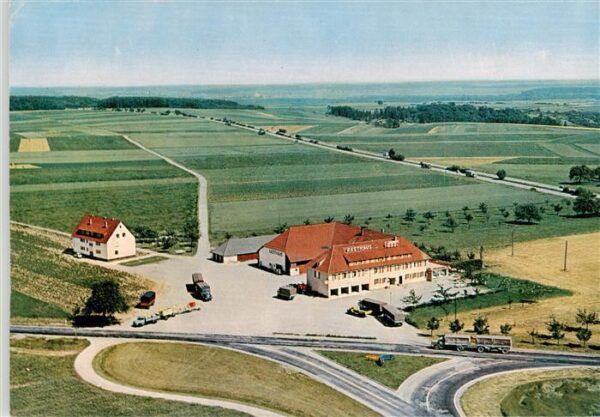 Seligweiler Ulm Donau Autobahn Rasthaus EssO Station Fliegeraufnahme