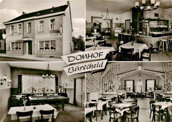 Burscheid Gaststaette Domhof Gastraum Billardzimmer