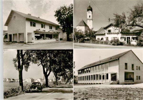 Forstinning Bayern Teilansichten Spar-Markt Kirche Schule Landstrasse