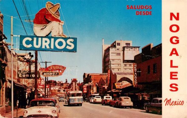Nogales Sonora Mexico Sonoras Main Shopping Street