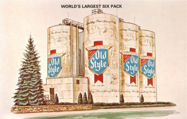 La Crosse Wisconsin USA Worlds largest six pack Heileman Brewing Company Illustr