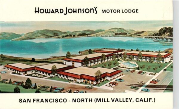 San Francisco California USA Howard Johnsons Motor Lodge North Mill Valley Illus