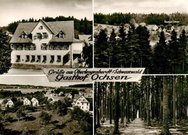 Oberlengenhardt Schoemberg Panorama Waldpartie Gasthof Ochsen Bromsilber