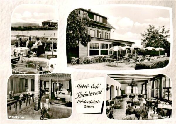Heidenfahrt Rhein Hotel Cafe Rheinterrasse Weinkeller Restaurant