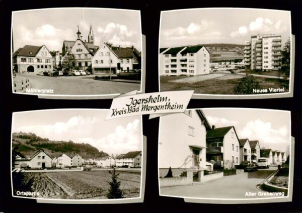 Igersheim Moehlerplatz Neues Viertel Hochhaeuser Ortspartien Alter Grabenweg