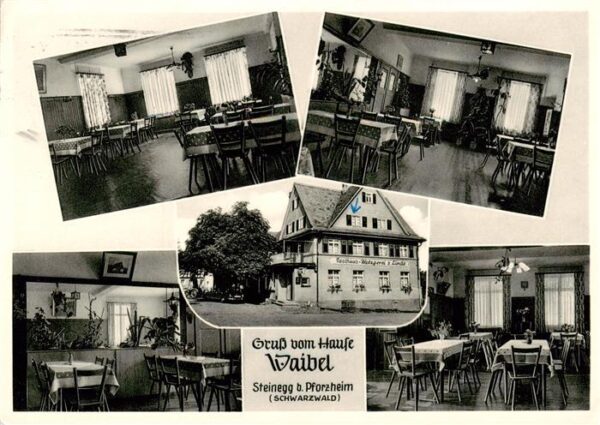 Steinegg  Pforzheim Enzkreis BW Gasthaus Pension zur Linde Haus Waibel Gastraeum