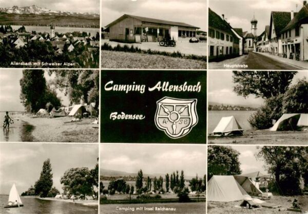 Allensbach Bodensee Campingplatz Hauptstrasse Panorama Blick gegen Schweizer Alp
