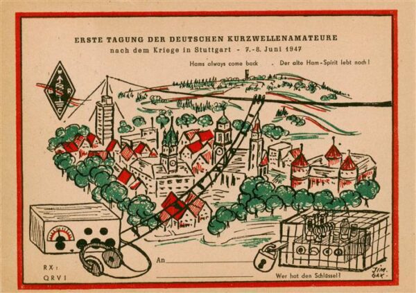 Stuttgart Erste Tagung der Deutschen Kurzwellenamateure nach dem Krieg Kuenstler