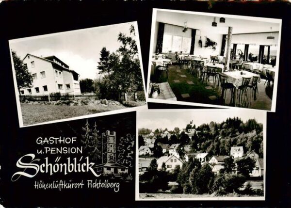 Fichtelberg Oberwiesenthal Erzgebirge Gasthof Pension Schoenblick Gastraum Panor