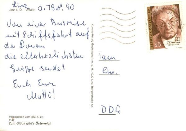Linz Donau AT Urfahr Fliegeraufnahme – Bild 2