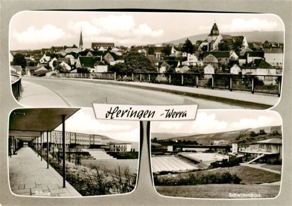 Heringen  Werra Panorama Schule Schwimmbad