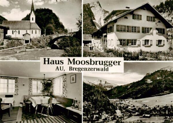 Au Bregenzerwald Haus Moosbrugger Gaststube Kirche Panorama