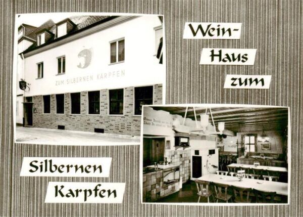 Wuerzburg Bayern Weinhaus zum Silbernen Karpfen Gastraum