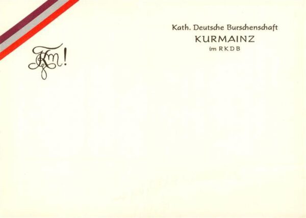 Mainz  Rhein Kath Deutsche Burschenschaft Kurmainz im RKDB