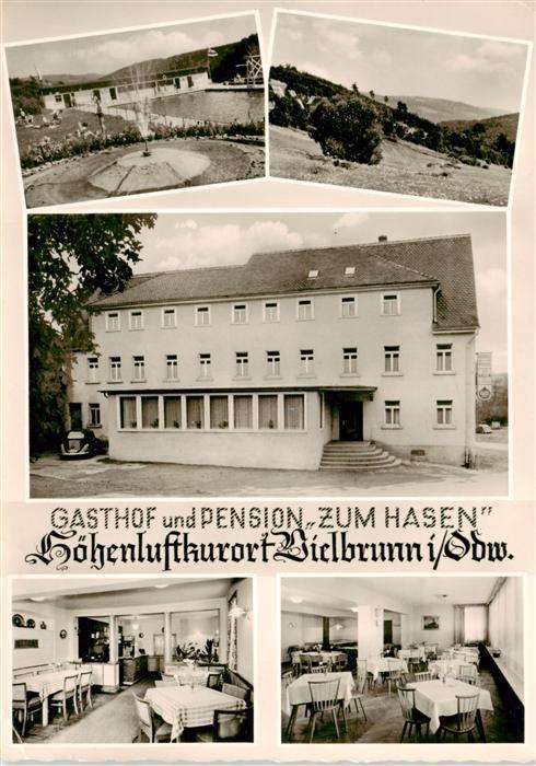 Vielbrunn Gasthof Pension Zum Hasen Springbrunnen Panorama Gastraeume