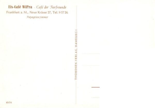 Frankfurt Main Eis Cafe WiPra Papageienzimmer – Bild 2