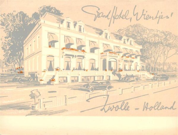 Zwolle Overijssel Grand Hotel Wientjes Kuenstlerkarte