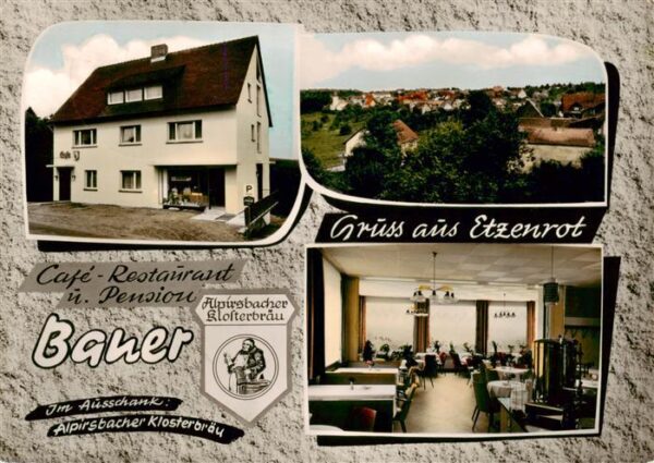 Etzenrot Waldbronn Cafe Restaurant Pension Bauer Ortspanorama