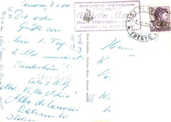 Pian Trevisan Penia Canazei Trento IT Rifugio Pension Dolomiti Viletta Maria – Bild 2