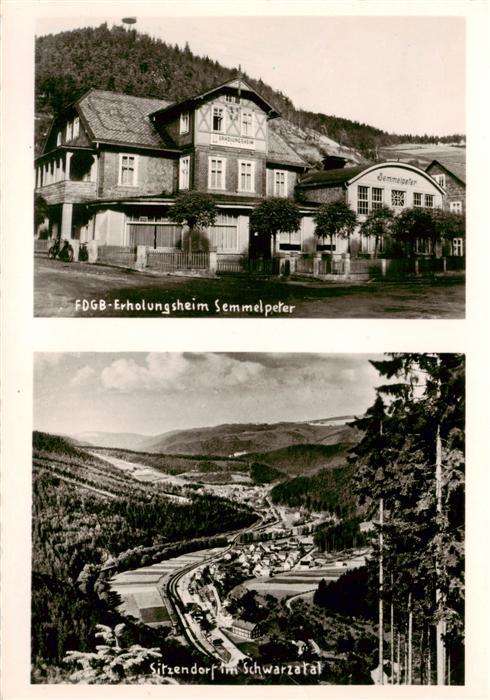 Sitzendorf Thueringen FDGB Erholungsheim Semmelpeter Panorama