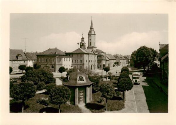 Buergel  Thueringen Stadtblick mit Kirche