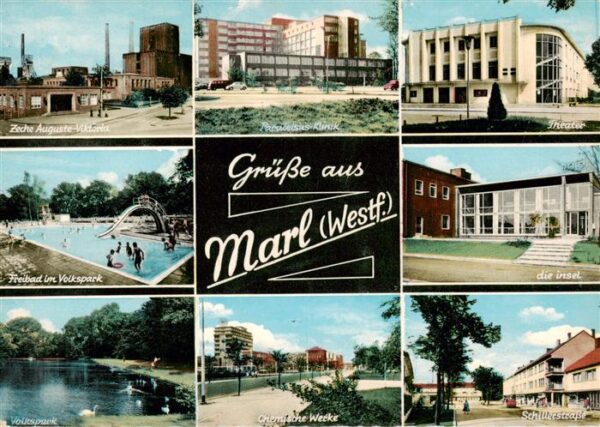 Marl  Westfalen Zeche Auguste Viktoria Paracelsus Klinik Theater Freibad Die Ins