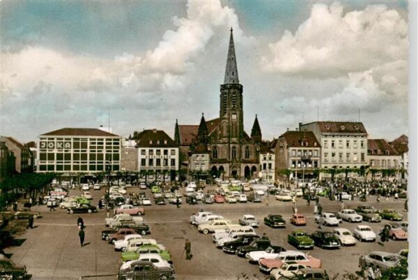 Saarlouis Saarlautern Grosser Markt mit Ludwigskirche