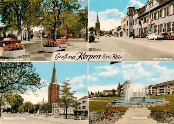 Kerpen  Rheinland Am Stiftsplatz Koelner Strasse Martinus Kirche Jahn Platz