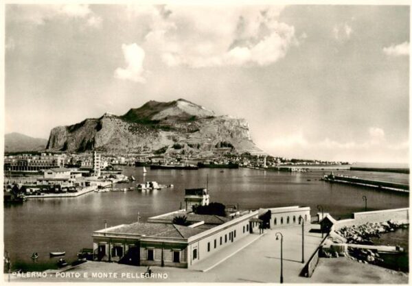 Palermo  Sicilia Porto e Monte Pellegrino Hafen Pellegrinoberg