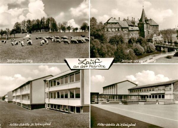 Lauf Pegnitz Kunigundenberg Schafherde Kaiser-Wenzel-Burg Volksschule St. Kunigu