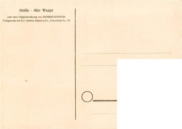 Neisse Oberschlesien Nysa PL Alte Waage Originalzeichnung – Bild 2