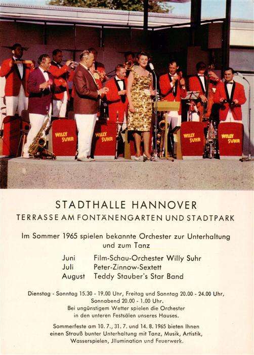 Hannover Stadthalle Terrasse am Fontaenengarten Orchester