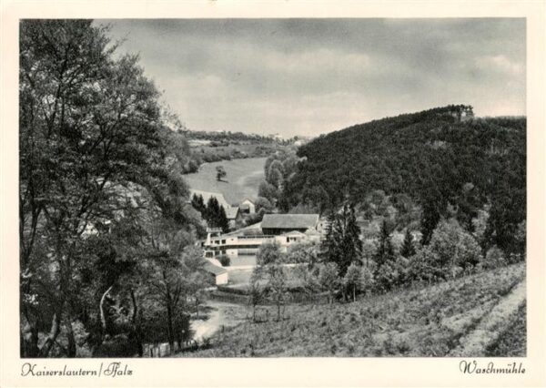 Kaiserslautern Panorama Blick zur Waschmuehle Kupfertiefdruck