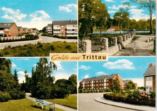 Trittau Wohnsiedlung Hochhaeuser Parkanlagen