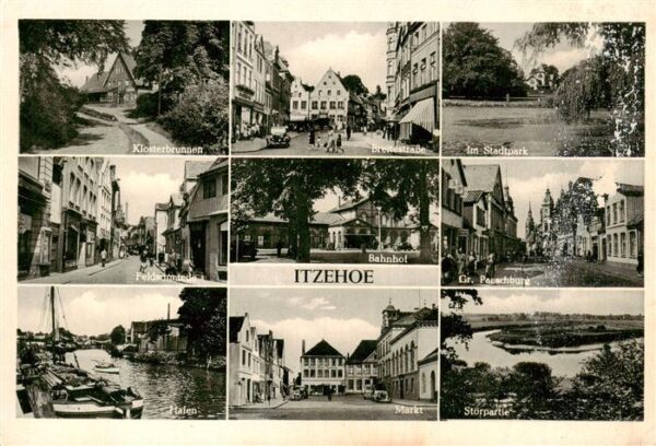 Itzehoe Klosterbrunnen Feldschmiede Hafen Breitestrasse Bahnhof Markt Stadtpark