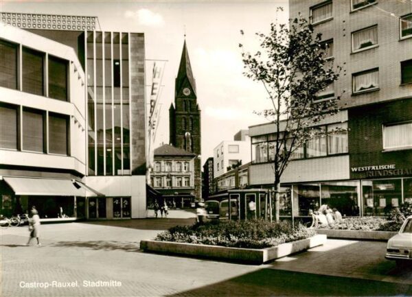 Castrop-Rauxel Stadtmitte Blick zur Kirche
