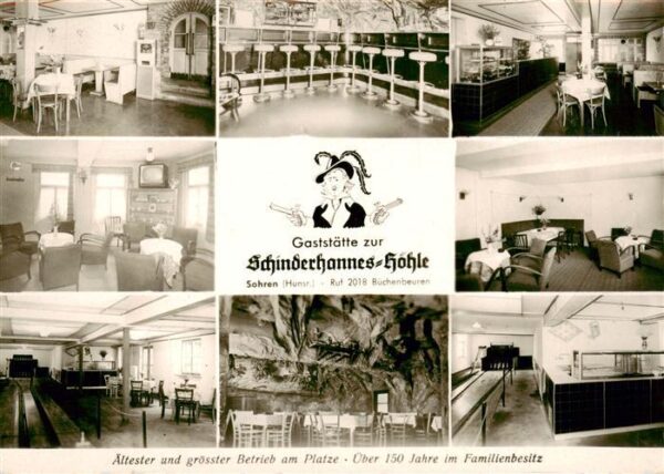 Buechenbeuren Gaststaette zur Schinderhannes-Hoehle Restaurant Kegelbahn