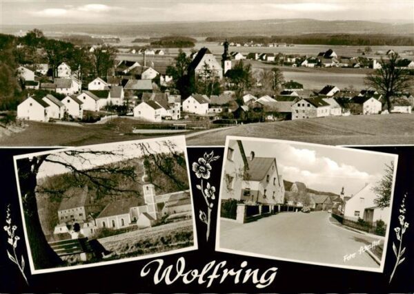 Wolfring Ortsansicht Panorama Blick zur Kirche Strassenpartie