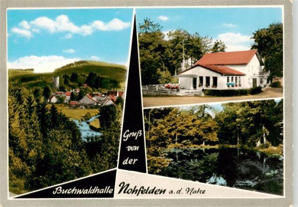 Nohfelden Panorama Ausflugsgaststaette Buchwaldhalle Teich