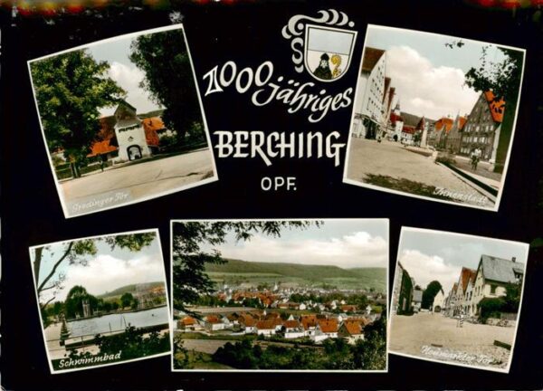 Berching 1000 Jahre Jubilaeum Gredinger Tor Innenstadt Schwimmbad Panorama Neuma