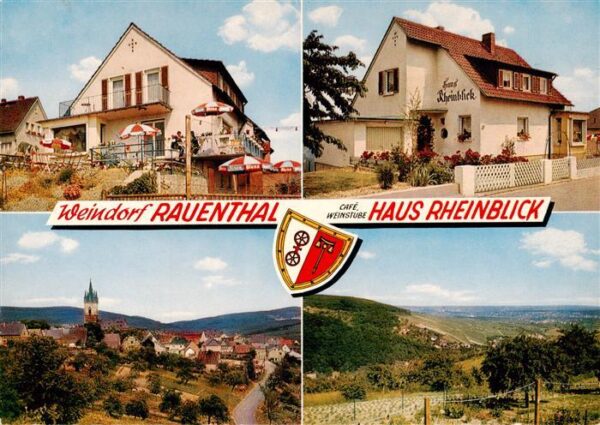 Rauenthal Panorama Weindorf Cafe Weinstube Haus Rheinblick