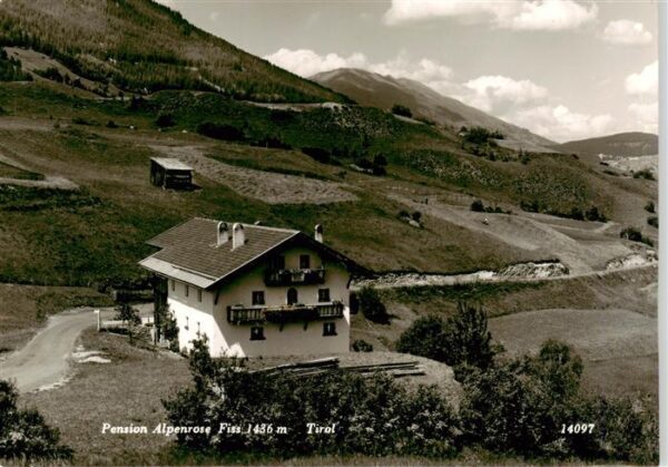 Fiss Tirol AT Pension Alpenrose Landschaftspanorama Alpen