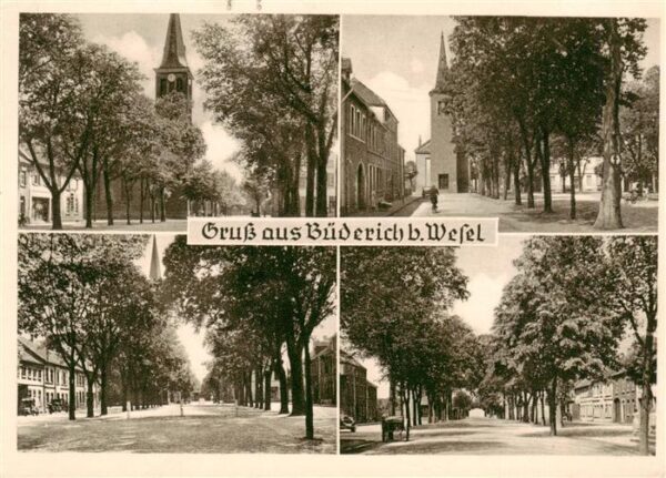 Buederich Wesel Teilansichten Kirche Allee