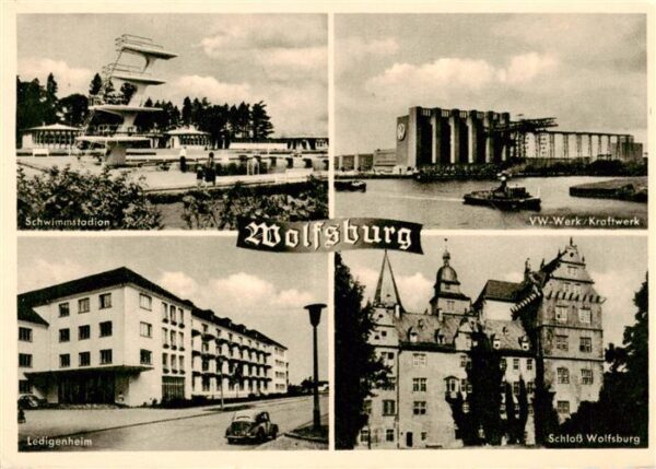 Wolfsburg Schwimmstadion VW-Werk Kraftwerk Ledigenheim Schloss Wolfsburg