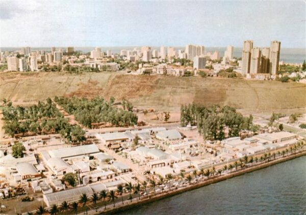 Maputo Laurenco Marques Mosambik Eastern part of city with Facim in front aerial