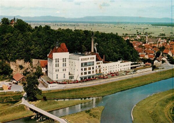 Riegel Kaiserstuhl Brauerei Meyer und Soehne Fliegeraufnahme