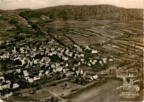 Bischoffingen am Kaiserstuhl Fliegeraufnahme