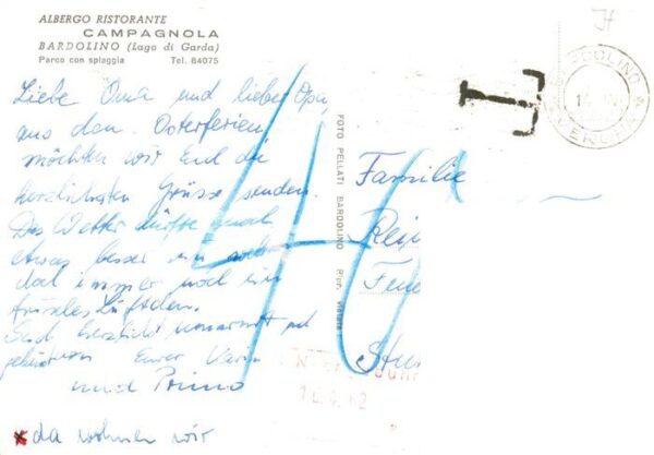 Bardolino Lago di Garda IT Albergo Ristorante Campagnola Strand Gastraum – Bild 2